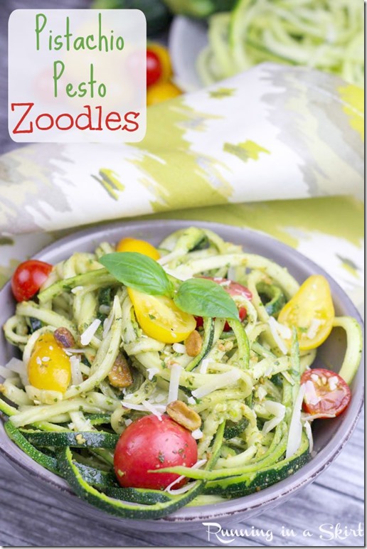 pistachio pesto zoodles