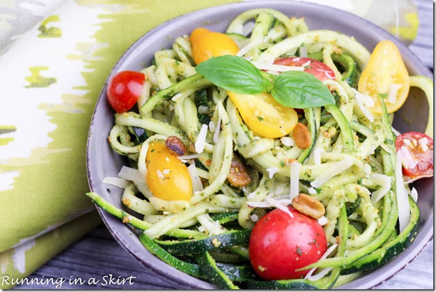 pistachio pesto zoodles