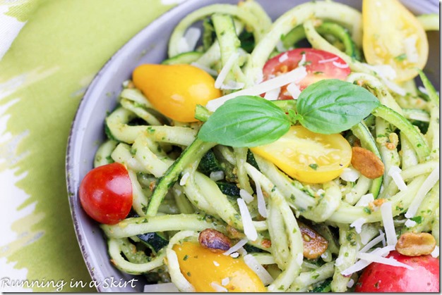 pistachio pesto zoodles