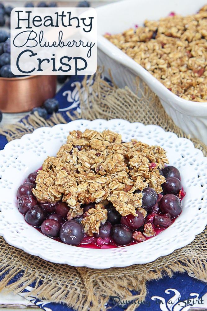 Healthy Blueberry Crisp pinterest pin.