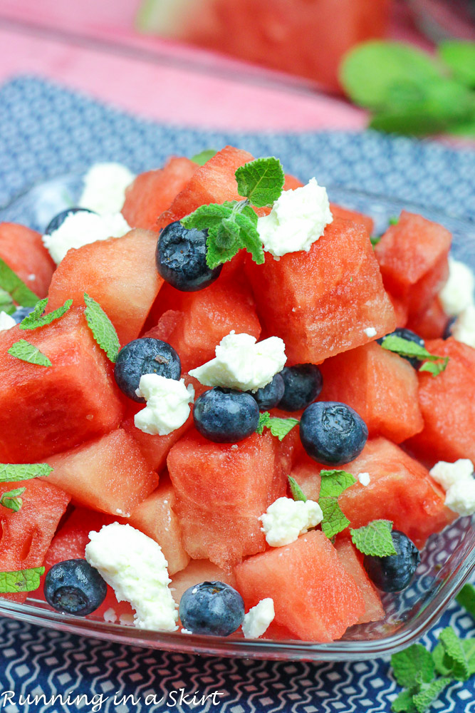 Watermelon Feta Blueberry Salad recipe