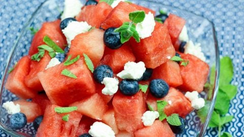 Watermelon Feta Blueberry Salad recipe