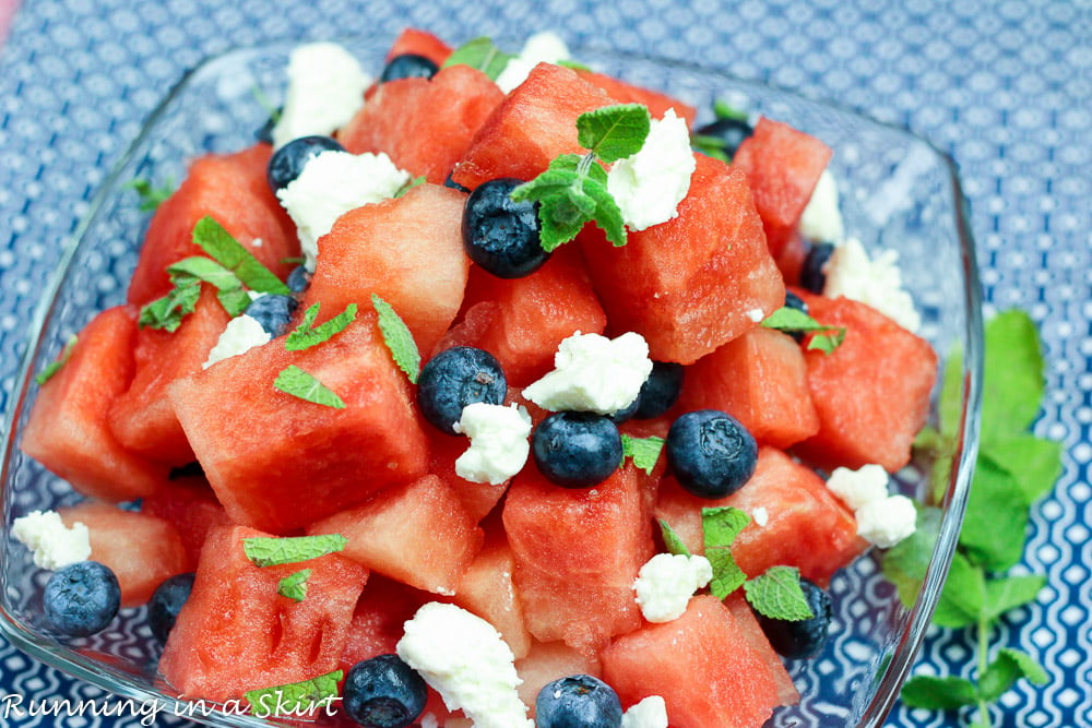 Watermelon Feta Blueberry Salad recipe