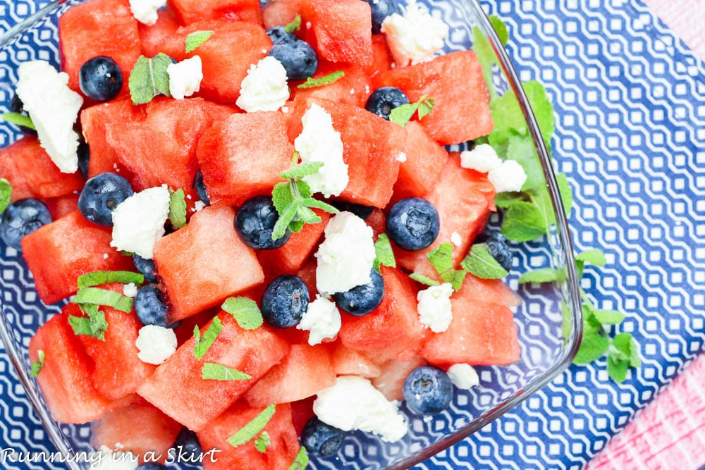 Watermelon Feta Blueberry Salad recipe