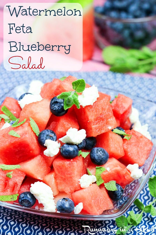 Watermelon Feta Blueberry Salad recipe