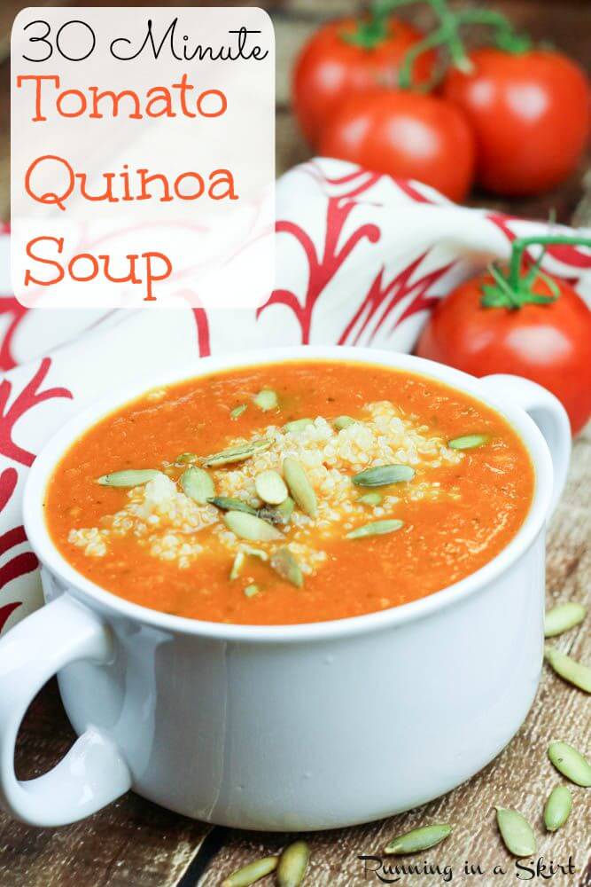 30 Minute Tomato Quinoa Soup