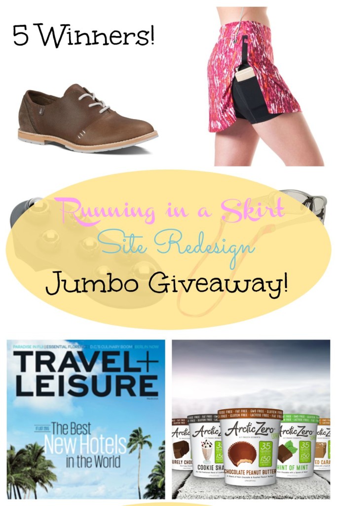 Running in a Skirt Site Redesign Jumbo Giveaway - 5 Winners
