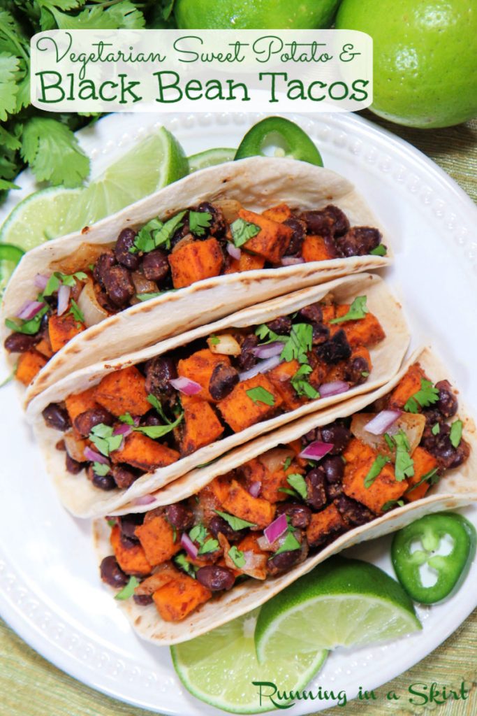 Sweet Potato and Black Bean Tacos Pinterest Pin