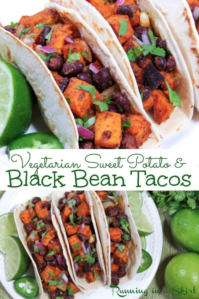 Sweet Potato and Black Bean Tacos Pinterest Collage