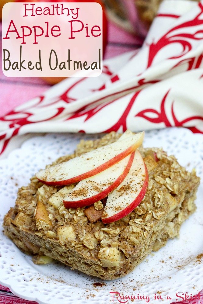 apple cinnamon baked oatmeal recipe / Running in a Skirt