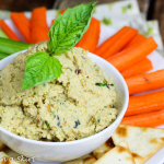 Pistachio Hummus - a delicous twist on humus! Perfect for a dip or sandwich/ Running in a Skirt