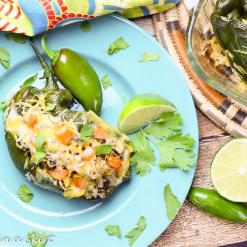 Vegetarian Stuffed Poblano Peppers