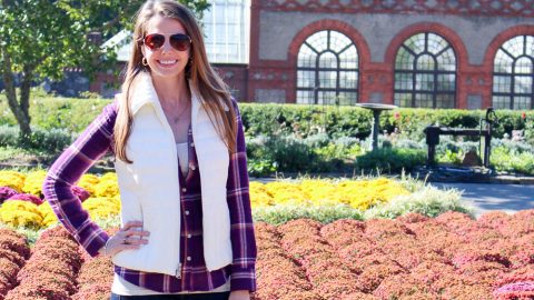 Perfect fall look---> jeans, riding boots, plaid shirt and puffer vest! Pictures at the Biltmore Estate! / Running in a Skirt
