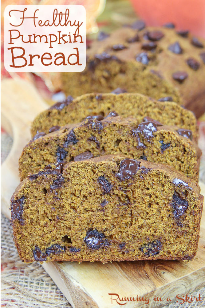 Healthy Greek Yogurt Pumpkin Bread pinterest pin.