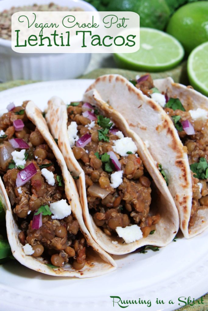 Crock Pot Lentil Tacos Pinterest Collage