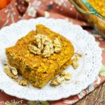 Pumpkin Pie Baked Oatmeal- whole foods, clean eating breakfast for fall!/ Running in a Skirt