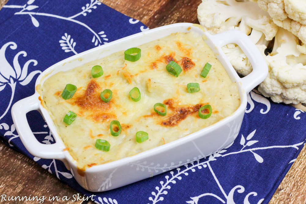 Don't let potatoes have all the fun! Try my Parmesan Garlic Mashed Cauliflower recipe! / Running in a Skirt