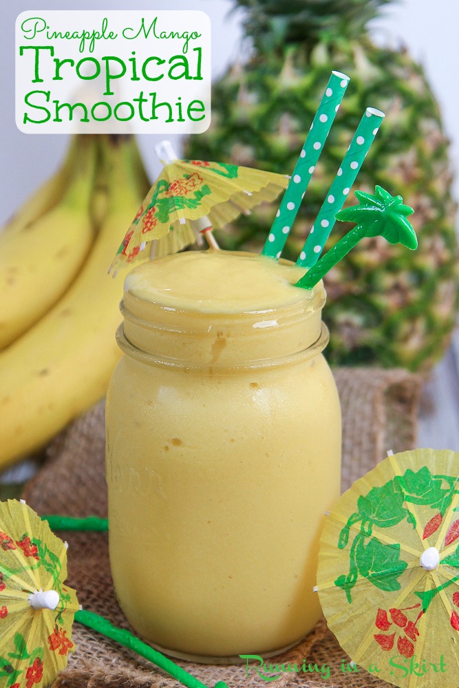 Healthy Mango Smoothie pinterest pin.