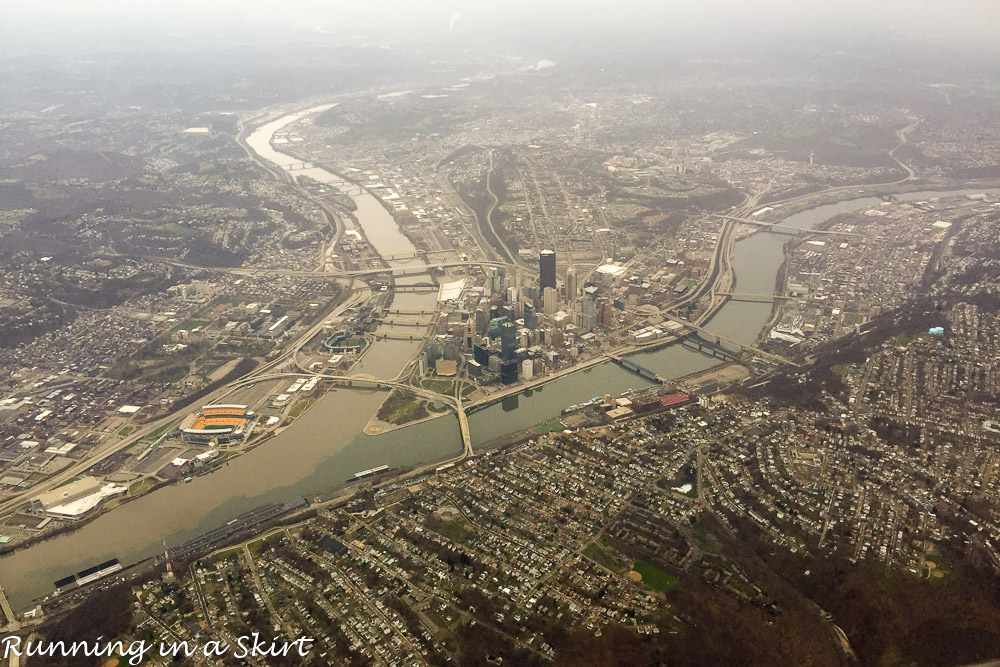 Christmas Weekend 2015-Pittsburgh from air