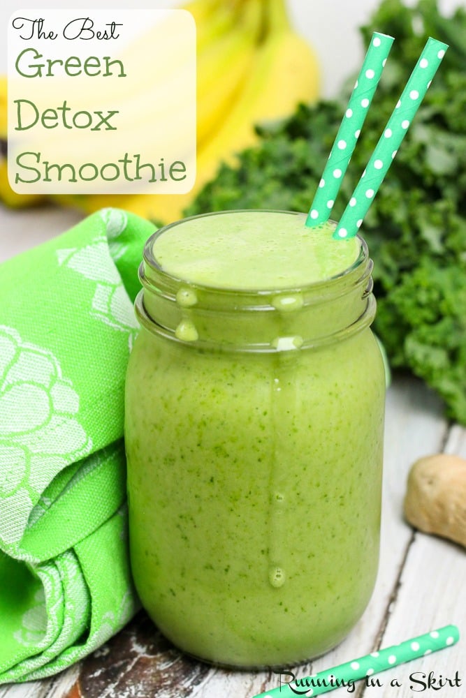 THE Best Detox Green Smoothie Recipe/ Running in a Skirt