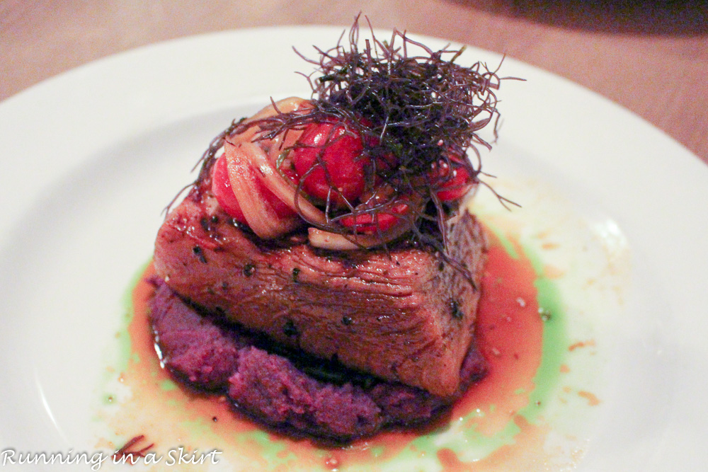 Dinner at Roy's on the Big Island- purple sweet potatoes