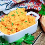 Healthy Honey Mashed Sweet Potatoes- secret creamy ingredient!/ Running in a Skirt