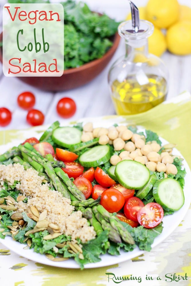 Vegan Cobb Salad - add avocado for creamy goodness! Perfect detox salad! / Running in a Skirt