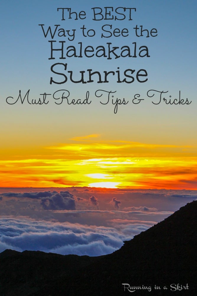 The Best Way to See the Haleakala Sunrise on Maui, Hawaii. Tips and tricks on a tour vs. going on your own. Plus the outfit you need to wear! It also includes things to do in upcountry Maui as you come back down the mountain. Including the must do lavender farm and surfing goat dairy. / Running in a Skirt #hawaii #travel #maui #sunrise #adventure via @juliewunder