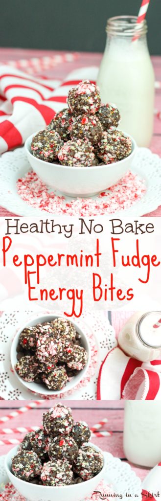 healthy Peppermint Fudge No Bake Energy Bites Recipe