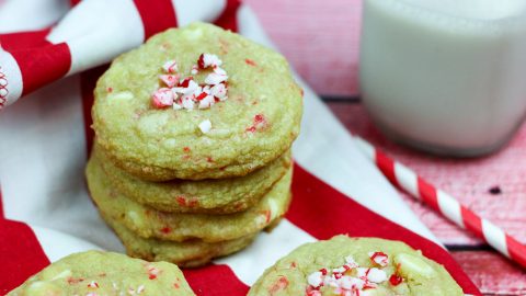 Chewy Soft Baked White Chocolate Peppermint Cookies recipe/ Running in a Skirt