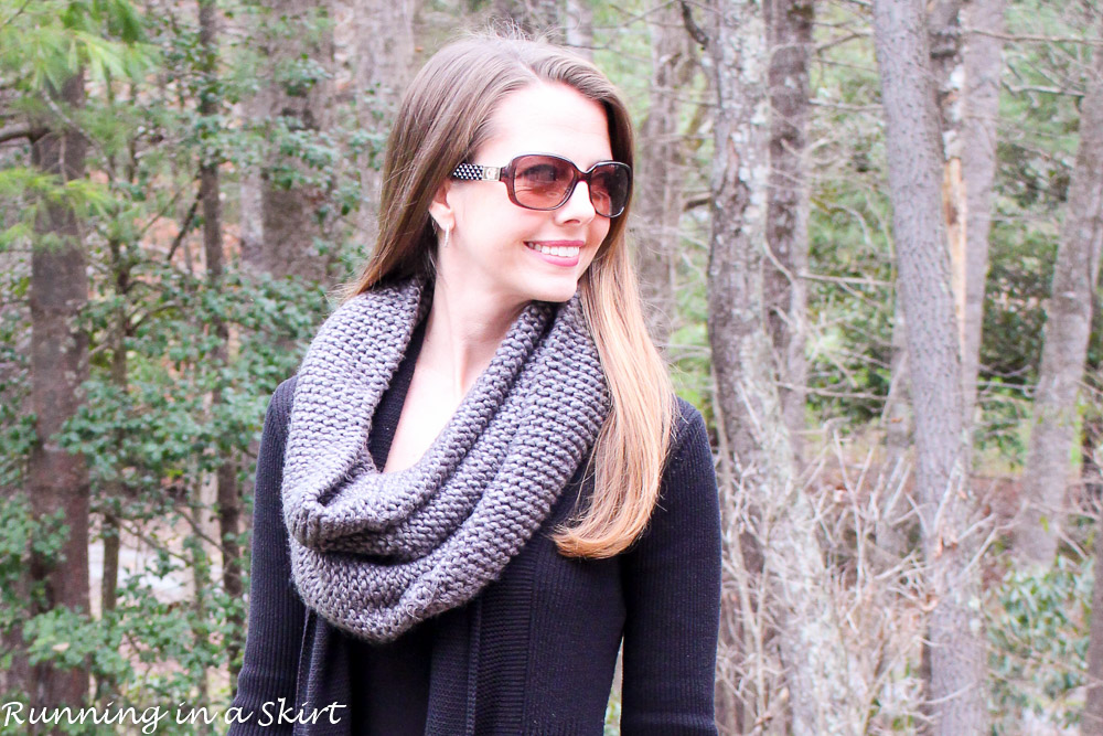 Gray Infinity Scarf & Leggings