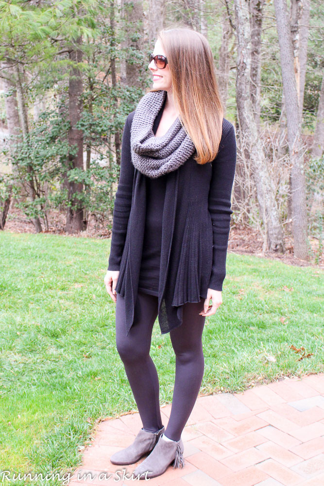 Gray Infinity Scarf & Leggings