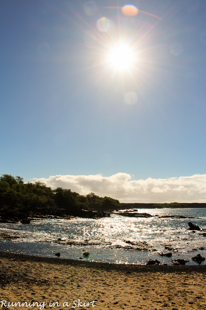 Best Maui Hikes - past La Perouse Bay hike to black, white and green sand beach called Keawanaku./ Running in a Skirt