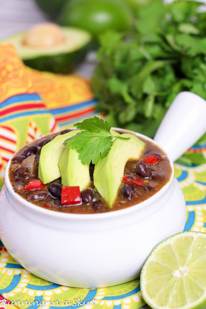 Easy Crock Pot Black Bean Soup recipe slow cooker 