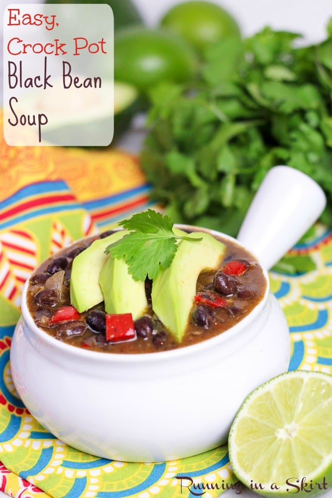 Easy Crock Pot Black Bean Soup