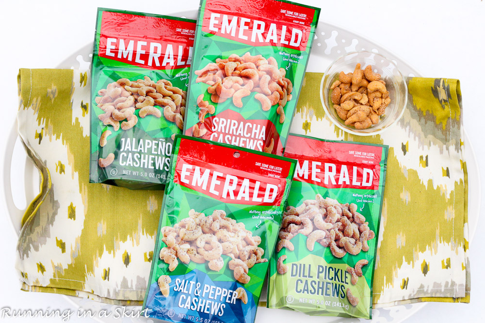 Emerald Cashews in 4 BOLD new flavors.