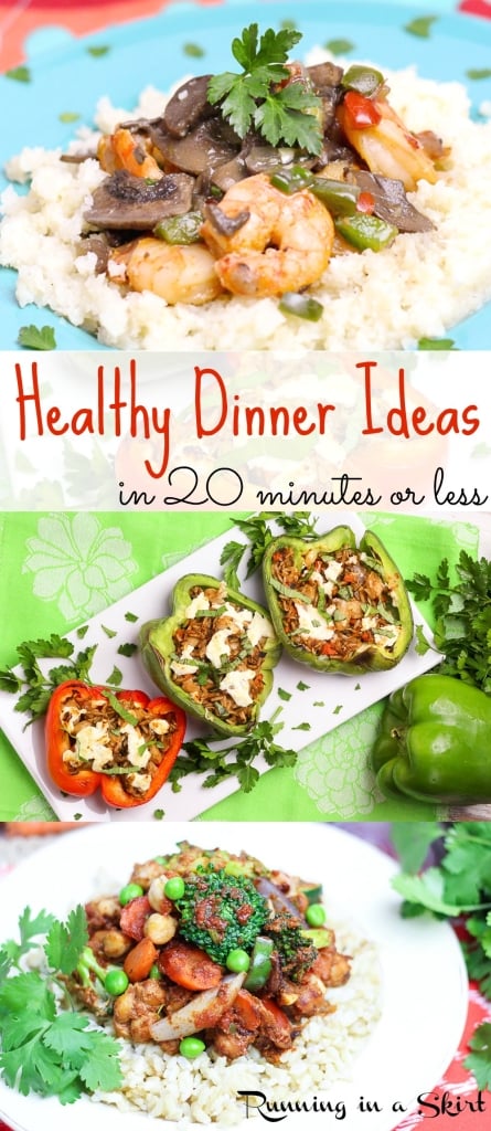 Healthy Dinner Ideas in 20 minutes or less with 80 Fresh