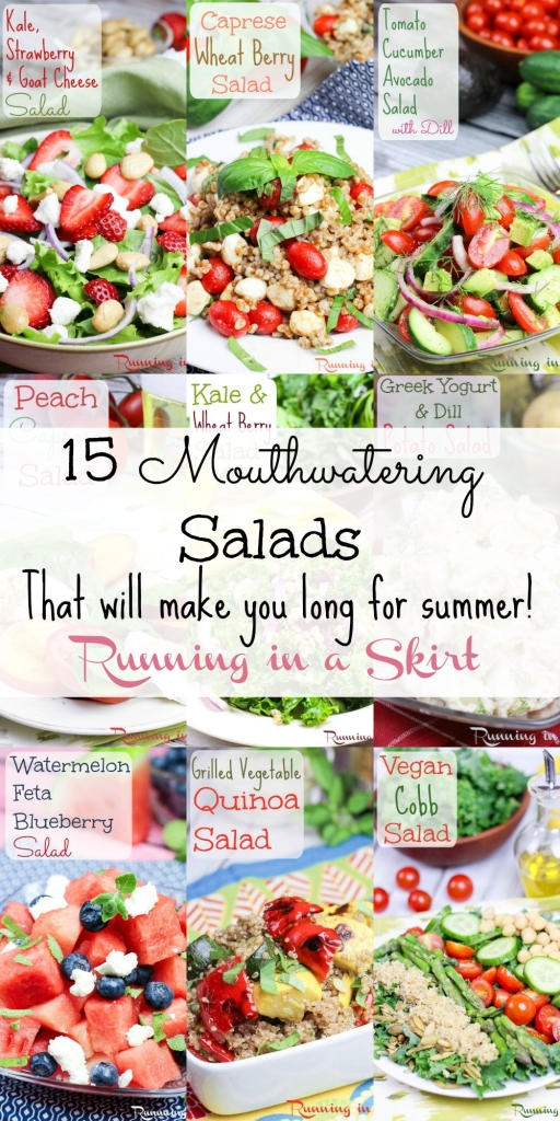 15 Mouthwatering Summer Salads - you will want to eat now. / Running in a Skirt