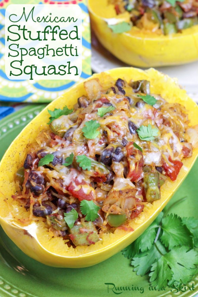 Mexican Stuffed Spaghetti Squash Vegetarian Pinterest Pin