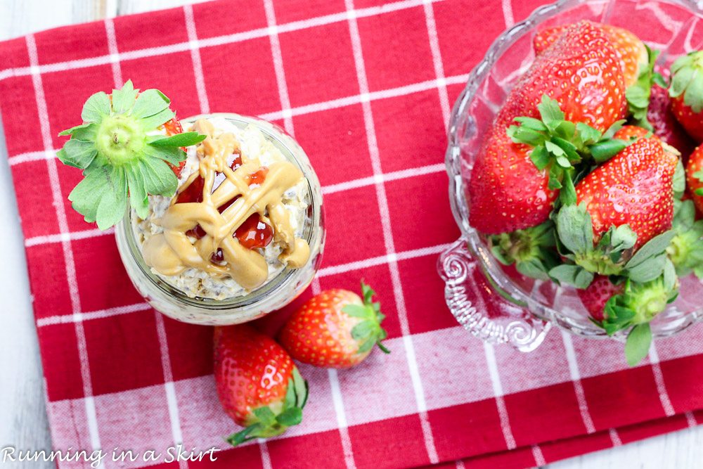 Peanut Butter and Jelly Overnight Oats