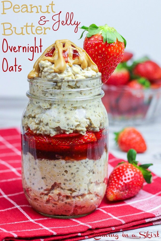 Peanut Butter and Jelly Overnight Oats recipe