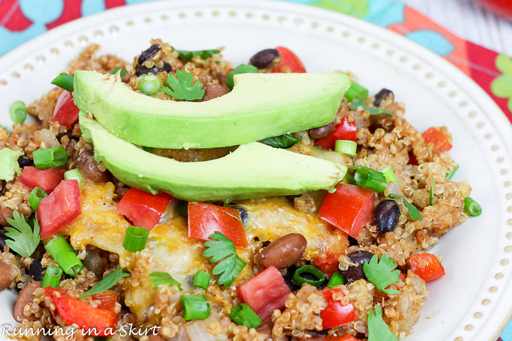 Crock Pot Vegetarian Mexican Quinoa Bake / Running in a Skirt