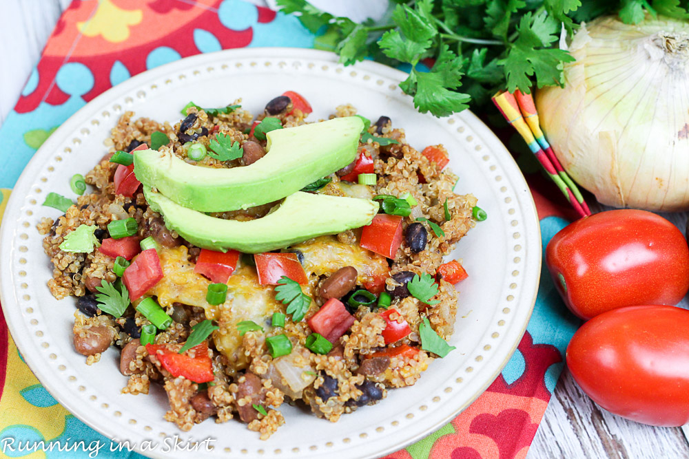 Crock Pot Vegetarian Mexican Quinoa Bake / Running in a Skirt