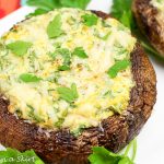 Lightened Up 3 Cheese and Spinach Stuffed Portobello Mushroom Caps / Running in a Skirt