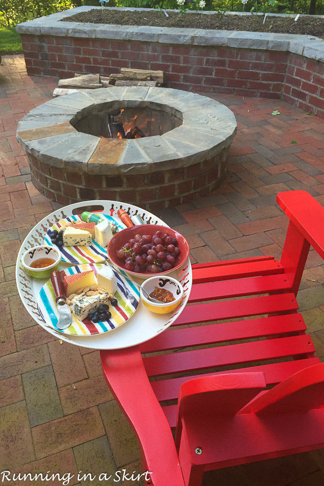 Cheese plate & fire pit