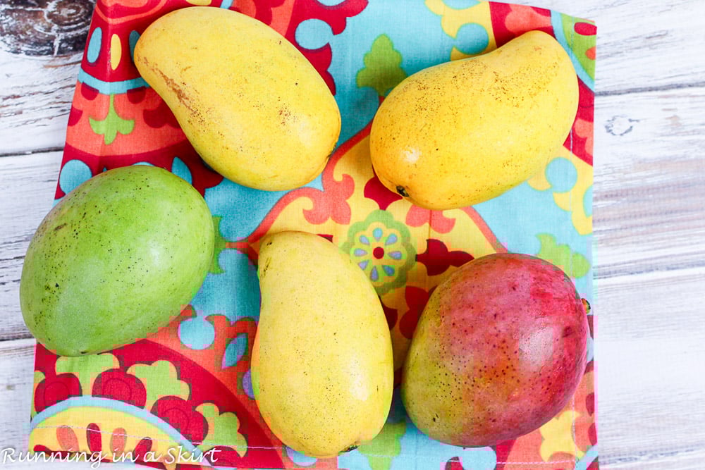 Colorful mangoes.