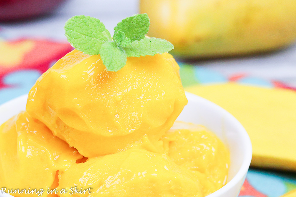 Far alien enorm Healthy Mango Sorbet Recipe- only 2 Ingredients! « Running in a Skirt