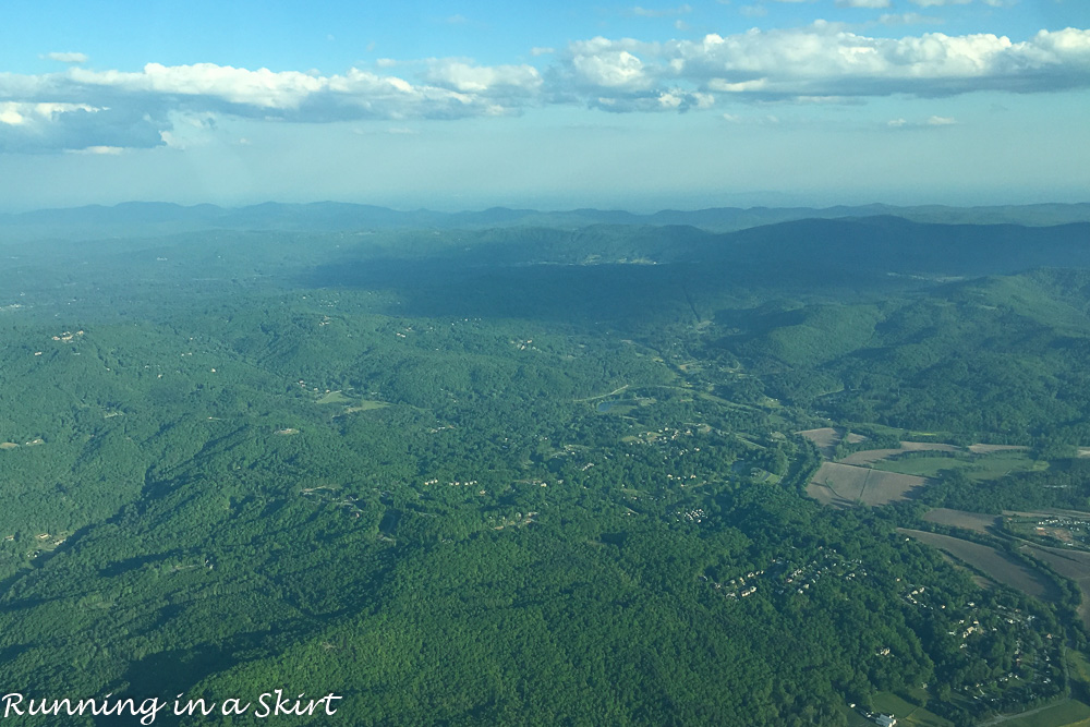 Mountains from the air in May