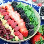 Summer Kale Salad recipe with berries and white balsamic dressing / Running in a Skirt