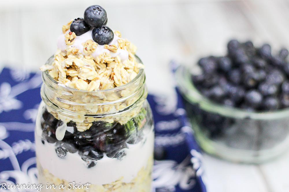 Blueberry Pie Overnight Oats - clean eating breakfast